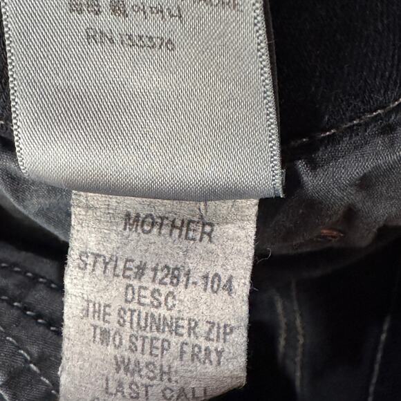 Mother SZ 26 The Stunner Zip Two Step Fray Jeans Last Call Stretch Mid-Rise Blue - Picture 12 of 13